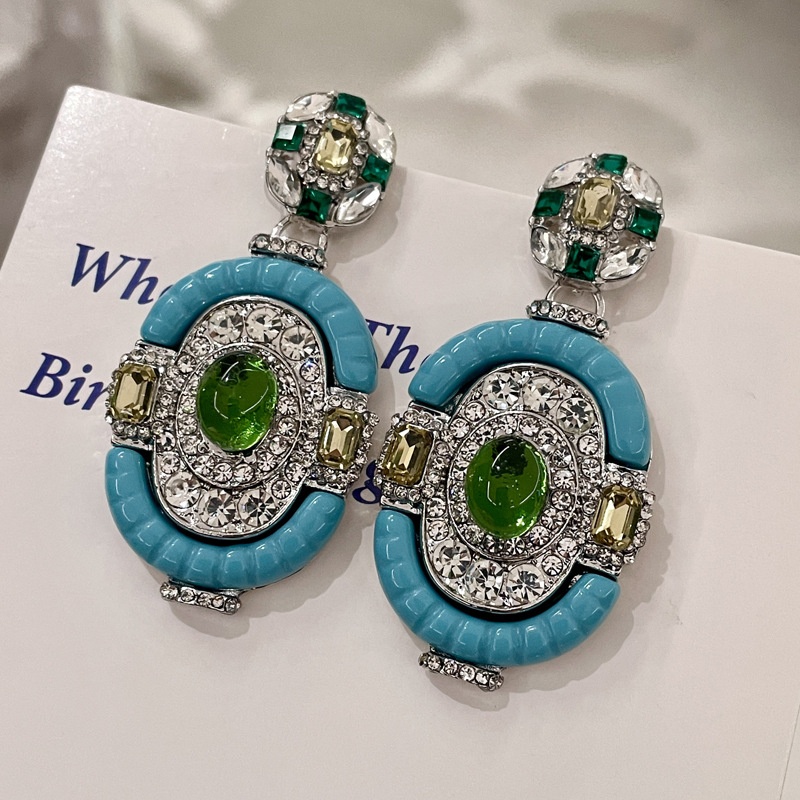Vintage Fashion Eras - Pendientes Colgantes Vintage de Plata con