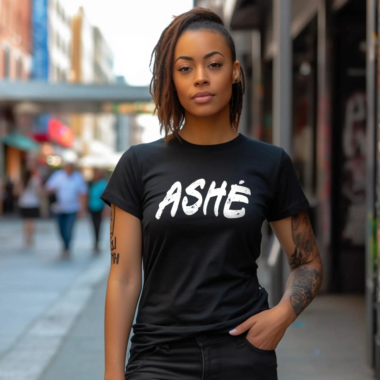 Vintage Yoruba Fashion - Camiseta Ashe, Diseño Vintage Lavado, Estilo