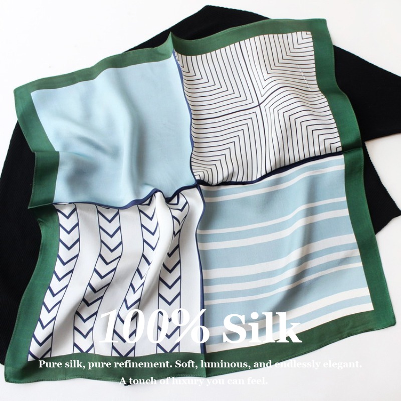 Vintage Fashion Hijab - Nuevo Pañuelo de Seda de Morera