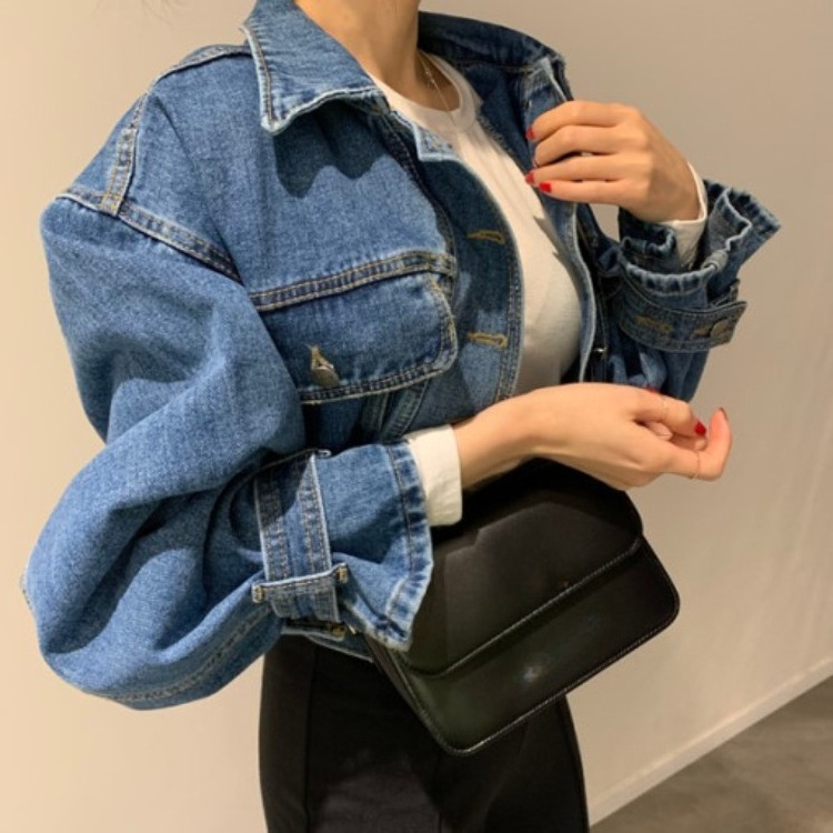 Patchwork Jean Jacket - Primavera otoño nueva llegada estilo coreano