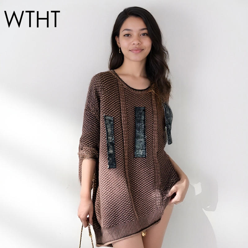 Vintage Fashion Influencer - WTHT, jerséis de punto informales de