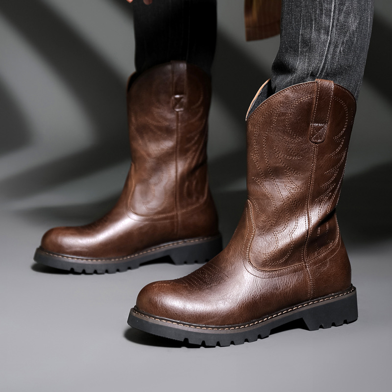 Vintage Fashion For Men - Botas De vaquero a la moda