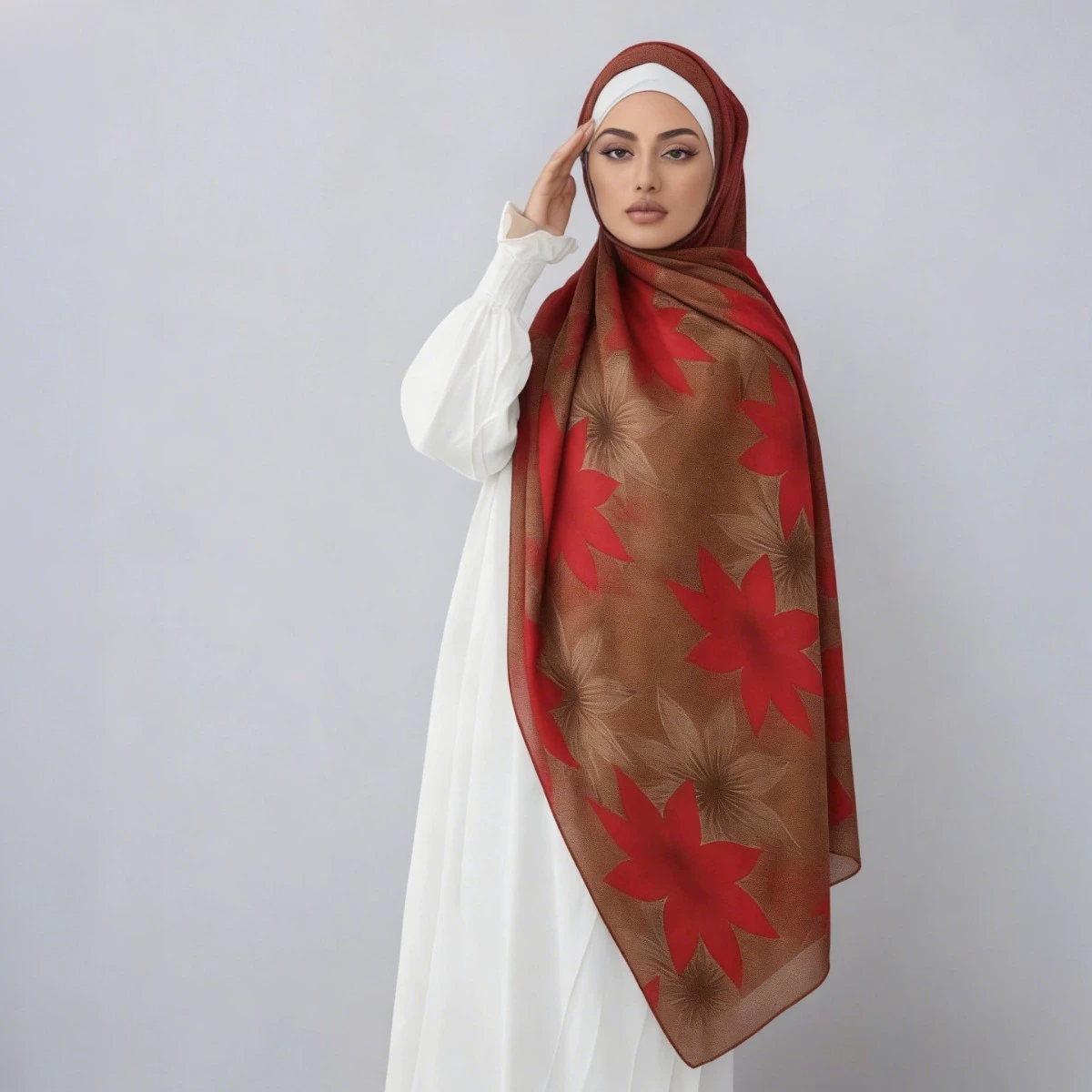 Vintage Fashion Hijab - Hijab con estampado étnico Vintage, Mantón
