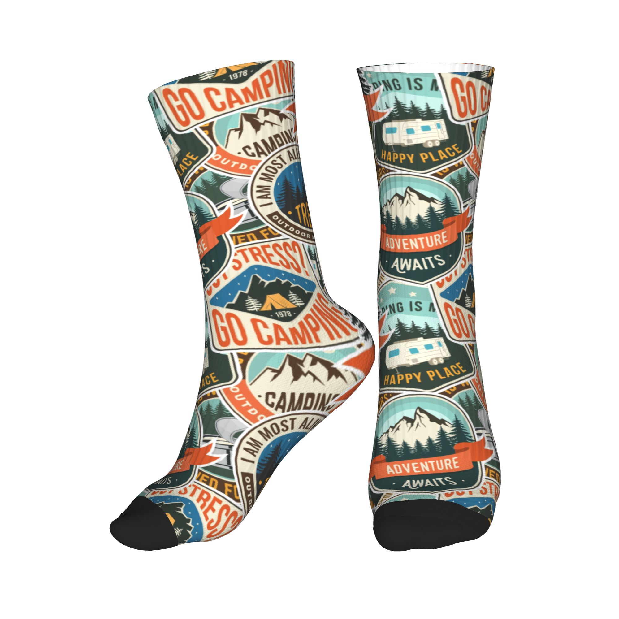 Vintage Fashion Dresses - Calcetines de vestir con estampado sin