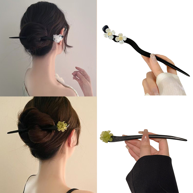 Vintage Fashion In Chinese - Palillos para el cabello de flores