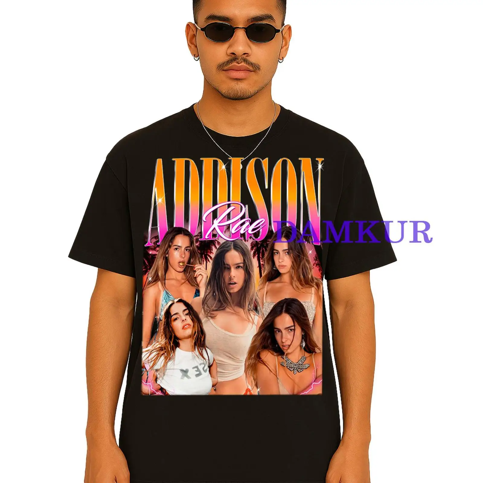 Vintage Fashion Influencer - Camiseta Vintage Addison Rae Estilo Bootleg,