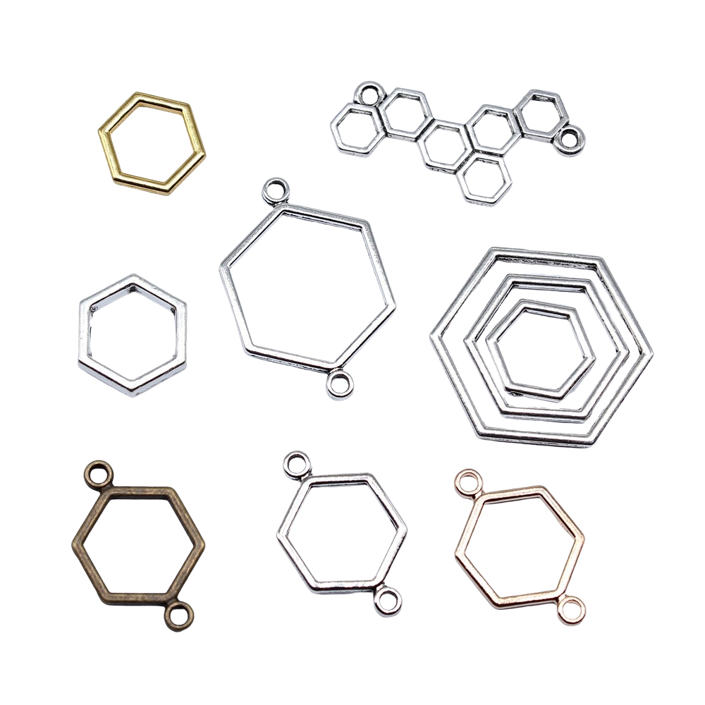Vintage Fashion Finds - 40 Uds. De dijes hexagonales de