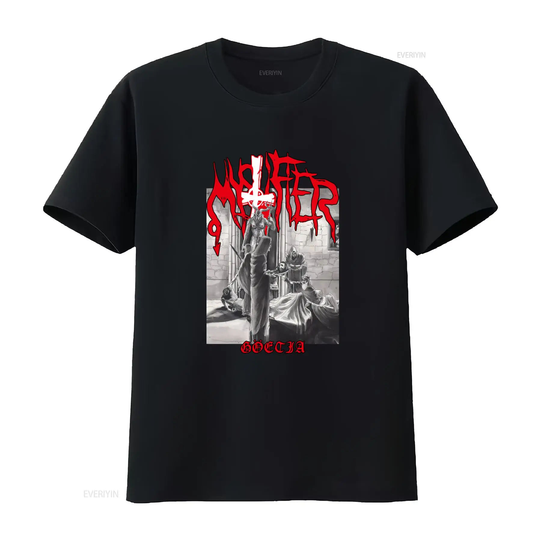 Vintage Fashion Influencer - Camiseta de metal negra Mystifier Goetia