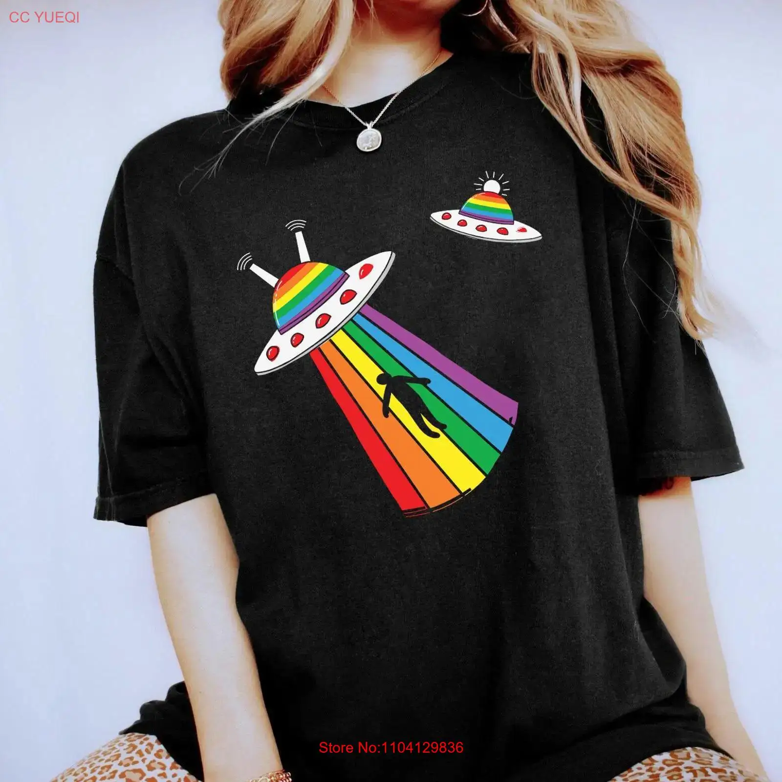 Vintage Queer Fashion - Camiseta LGBTQ Alien Pride OVNI Extraterrestre