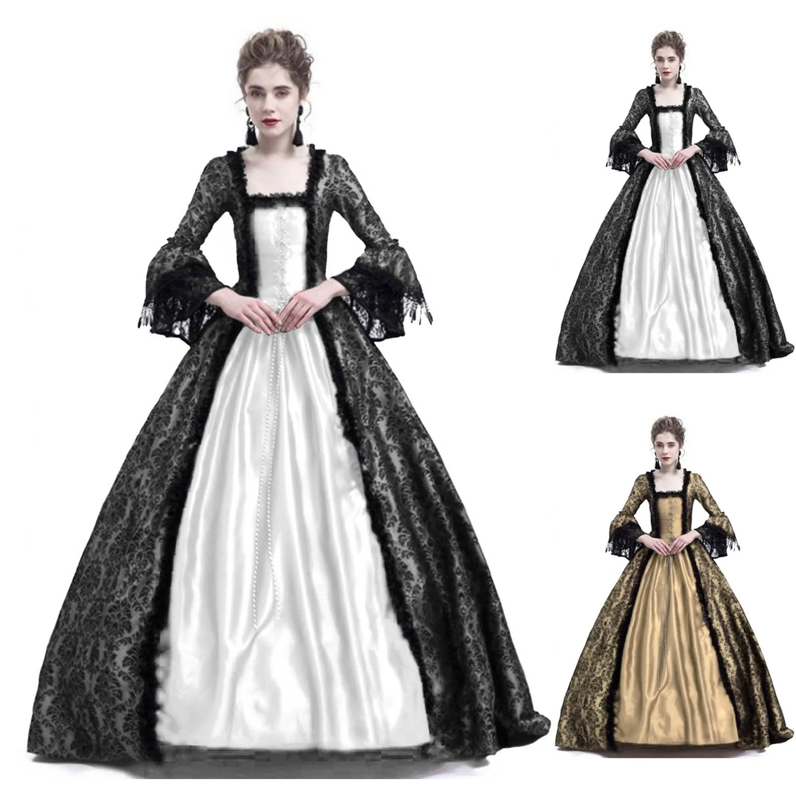 Vintage Fashion Dresses - Disfraz de Halloween para Mujer, Vestido