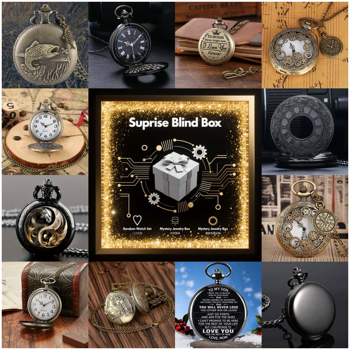 Caja ciega de reloj misterioso - Vintage Fashion For Men reseña y precio