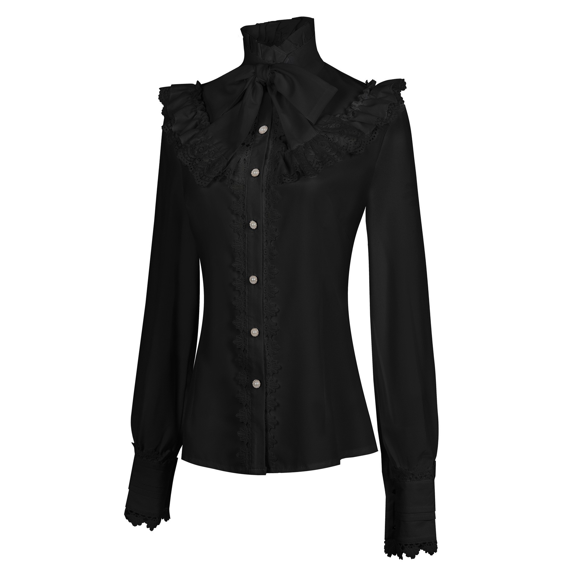 Camisa plisada de manga larga  - Vintage Fashion Eras reseña y precio