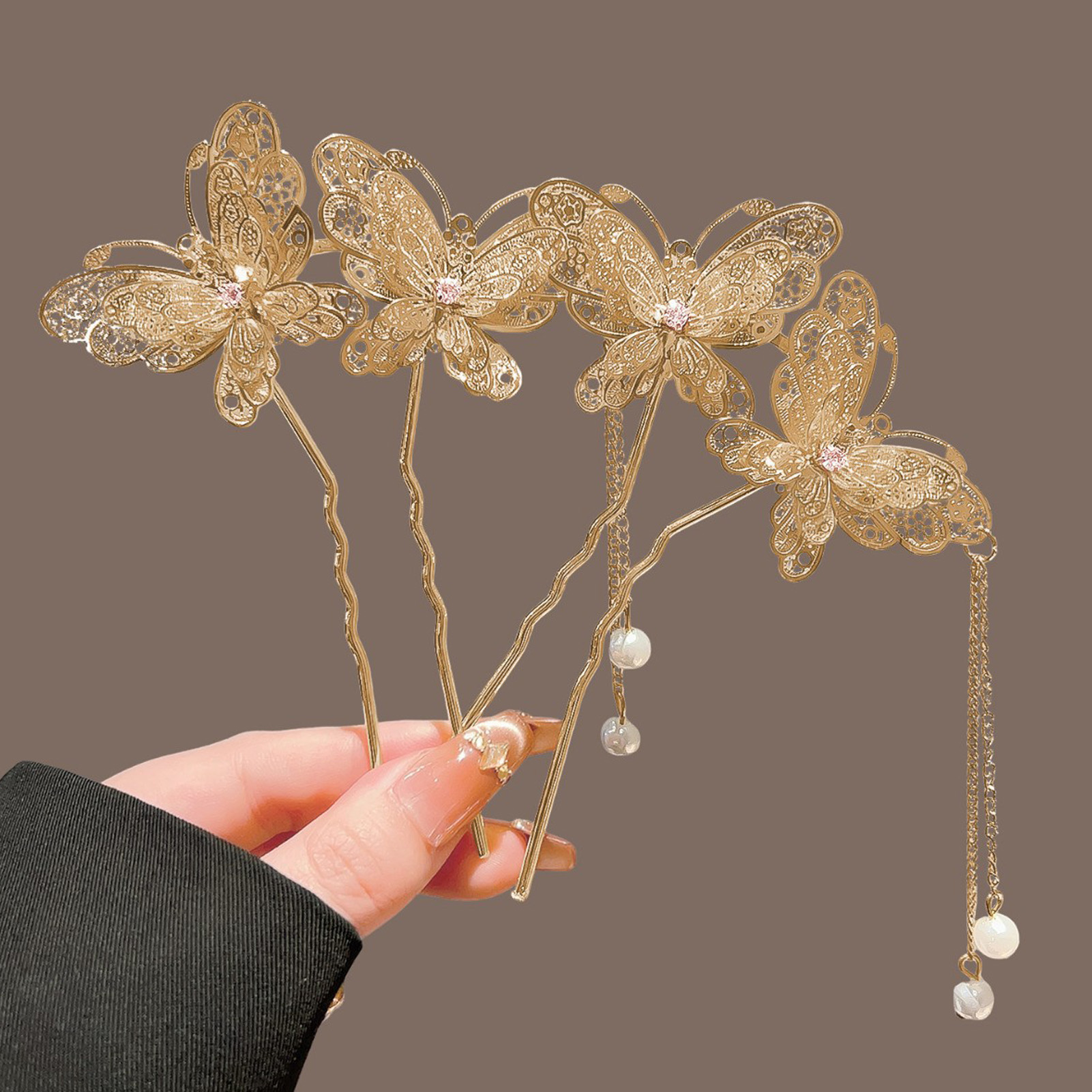 Horquilla de pelo con doble ma - Vintage Fashion In Chinese reseña y precio