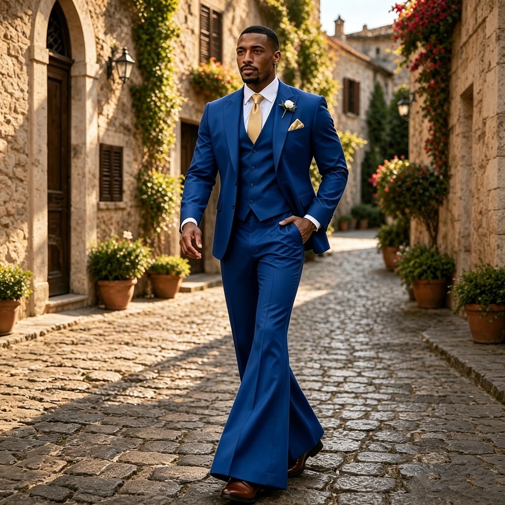 Traje de Boda Estilo Vintage d - Wide Leg Trouser 70S reseña y precio