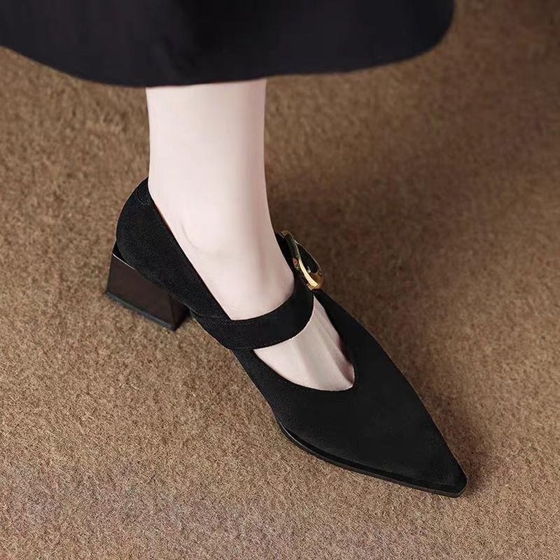 Zapatos de tacón de bloque est - Vintage Fashion Dresses reseña y precio