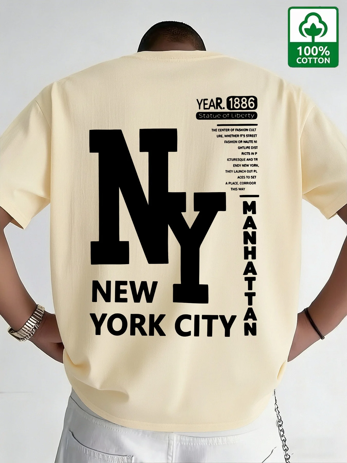 Camiseta de Hombre NYC, Algodó - Vintage Fashion York reseña y precio