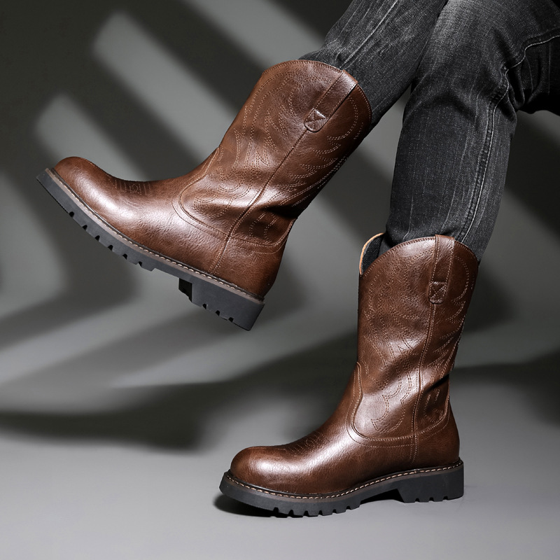 Botas De vaquero a la moda par - Vintage Fashion For Men reseña y precio