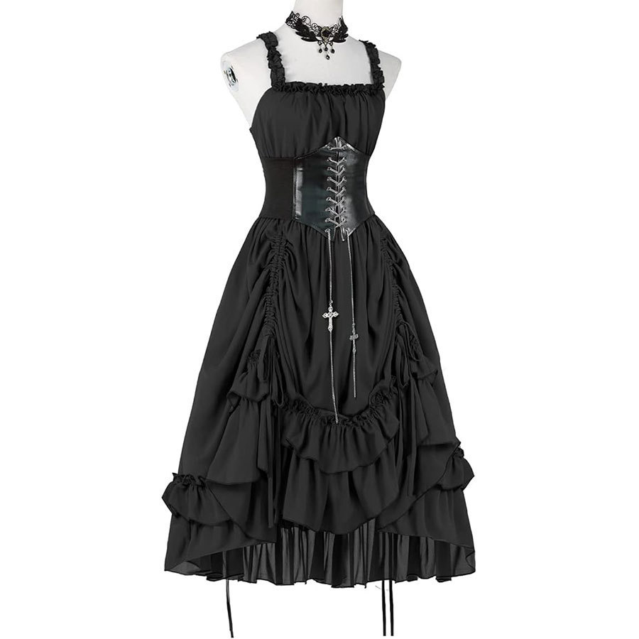 Vestido Gótico para Mujer, Est - Vintage Fashion Dresses reseña y precio
