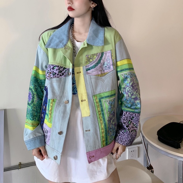 Chaquetas vaqueras empalmadas  - Patchwork Jean Jacket reseña y precio