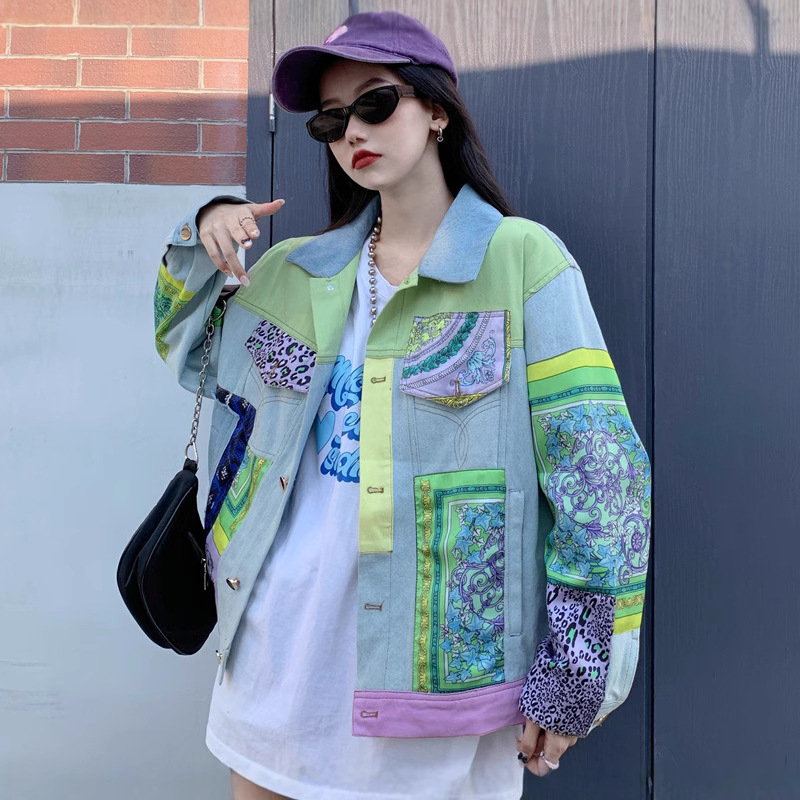 Chaquetas vaqueras empalmadas  - Patchwork Jean Jacket reseña y precio