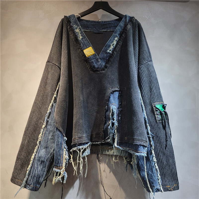 WTHT moda mujer Denim empalmad - Vintage Fashion Influencer reseña y precio