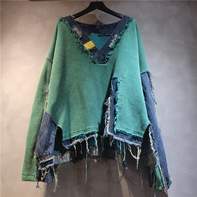 WTHT moda mujer Denim empalmad - Vintage Fashion Influencer reseña y precio