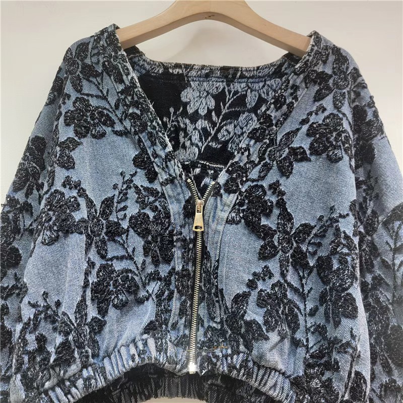 Chaqueta vaquera corta de jacq - Patchwork Jean Jacket reseña y precio