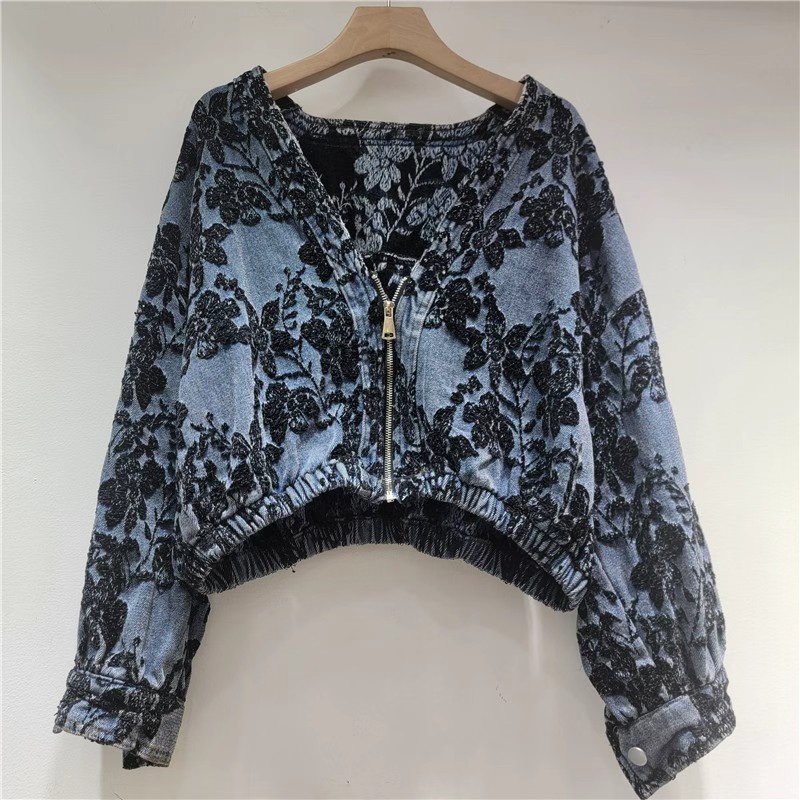 Chaqueta vaquera corta de jacq - Patchwork Jean Jacket reseña y precio