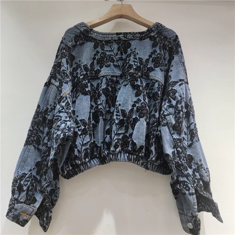 Chaqueta vaquera corta de jacq - Patchwork Jean Jacket reseña y precio