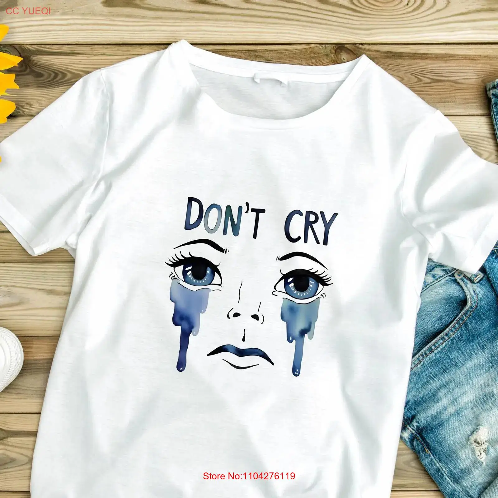 Camiseta Cry Quote con Frase E - Vintage Fashion Quotes Short reseña y precio