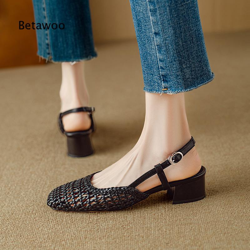 Sandalias de tacón grueso con  - Vintage Fashion Dresses reseña y precio