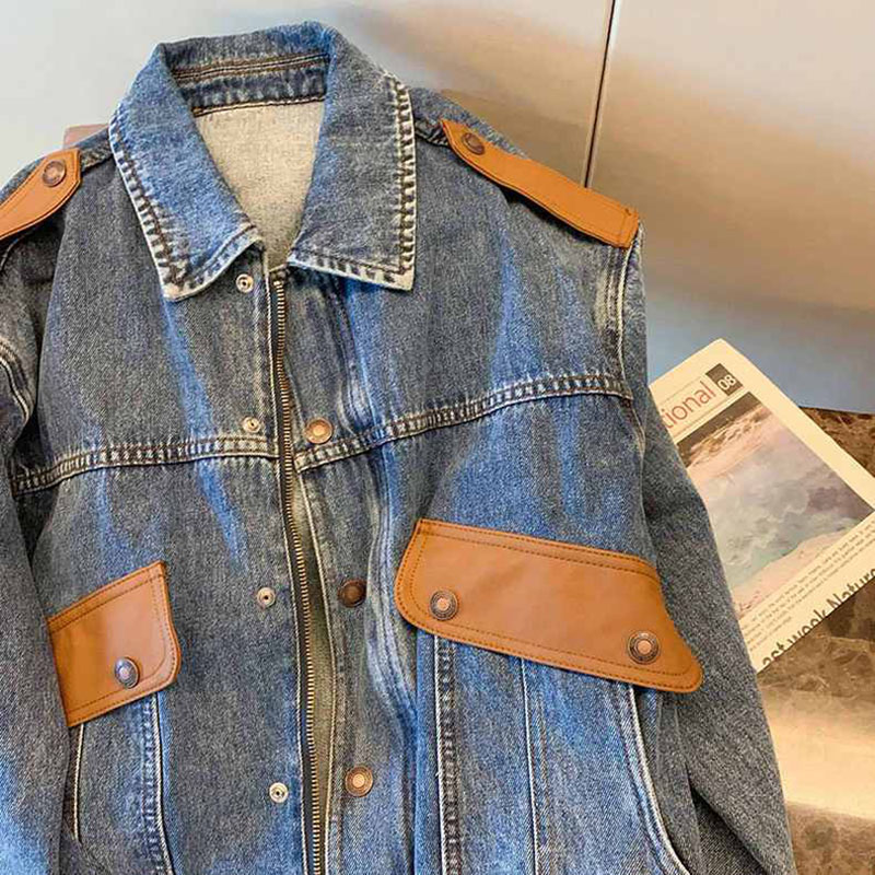 Chaqueta de mezclilla vintage  - Patchwork Jean Jacket reseña y precio