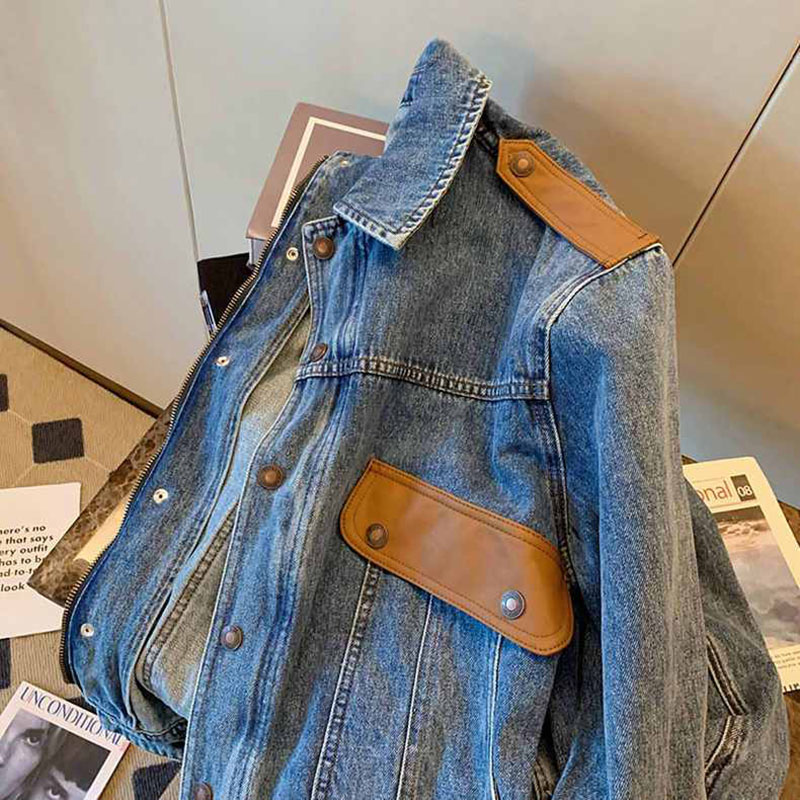 Chaqueta de mezclilla vintage  - Patchwork Jean Jacket reseña y precio