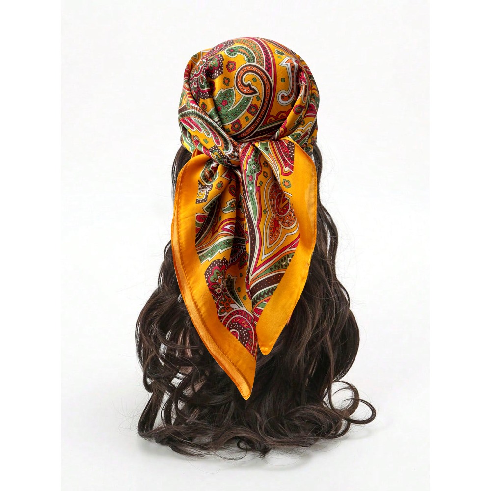 Nueva bufanda cuadrada de seda - Vintage Fashion Hijab reseña y precio