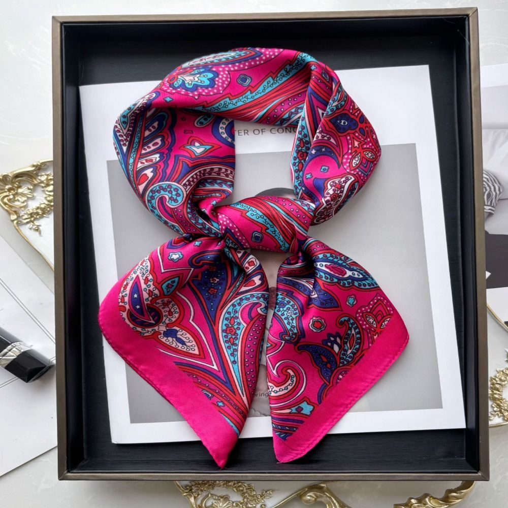 Nueva bufanda cuadrada de seda - Vintage Fashion Hijab reseña y precio