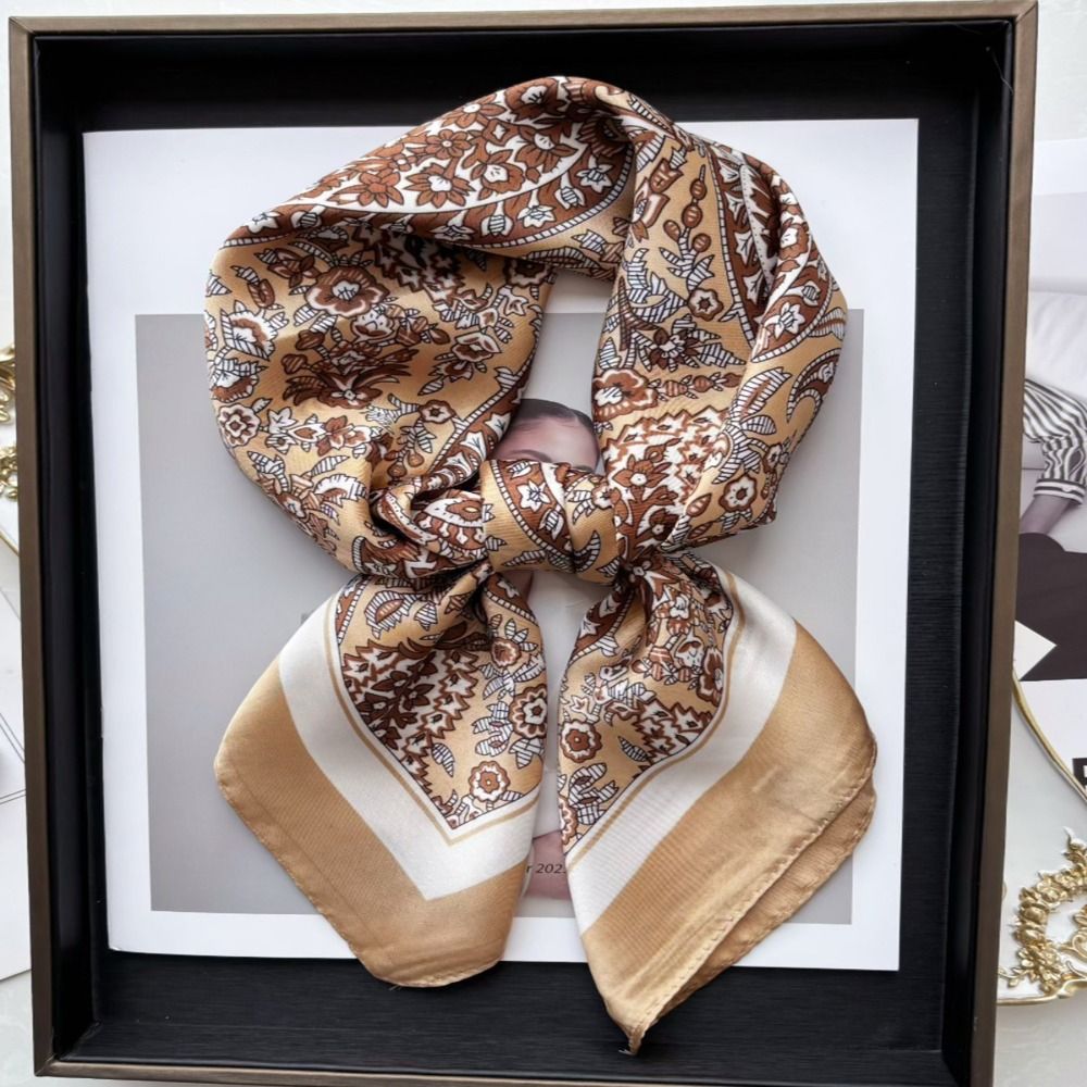 Nueva bufanda cuadrada de seda - Vintage Fashion Hijab reseña y precio