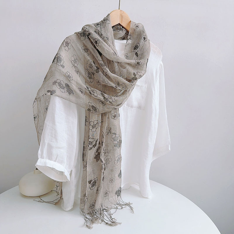 Bufanda de lino 100% Natural d - Vintage Fashion Hijab reseña y precio