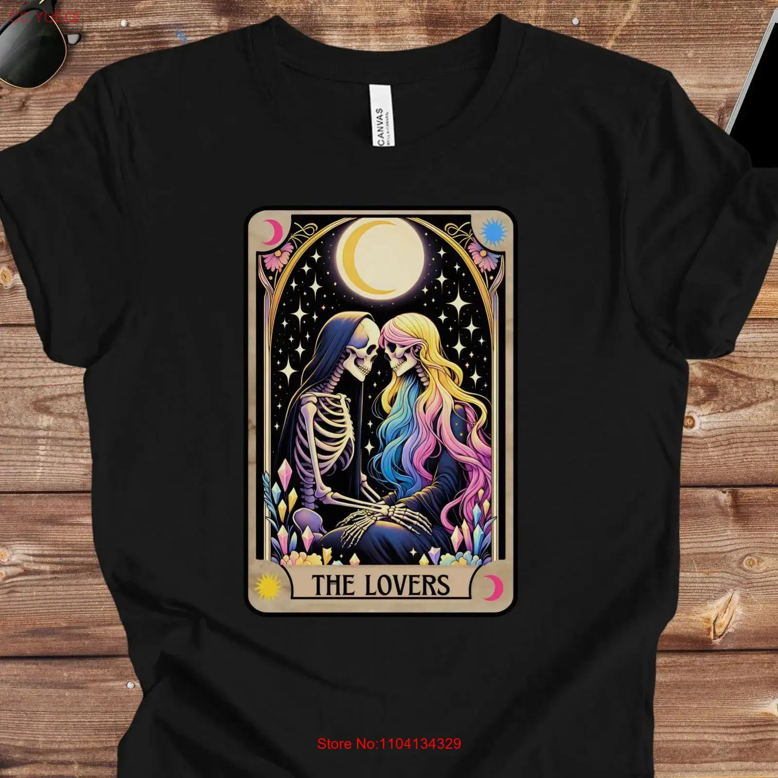 Camiseta con diseño de tarot p - Vintage Queer Fashion reseña y precio