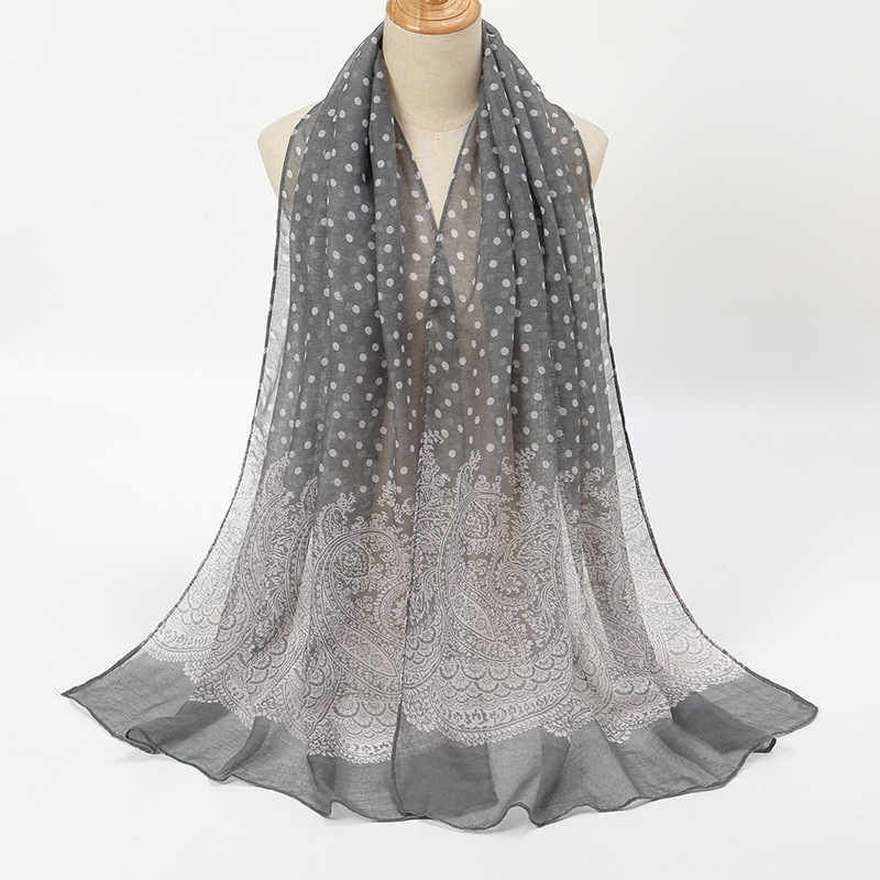 Bufanda de algodón con lunares - Vintage Fashion Hijab reseña y precio