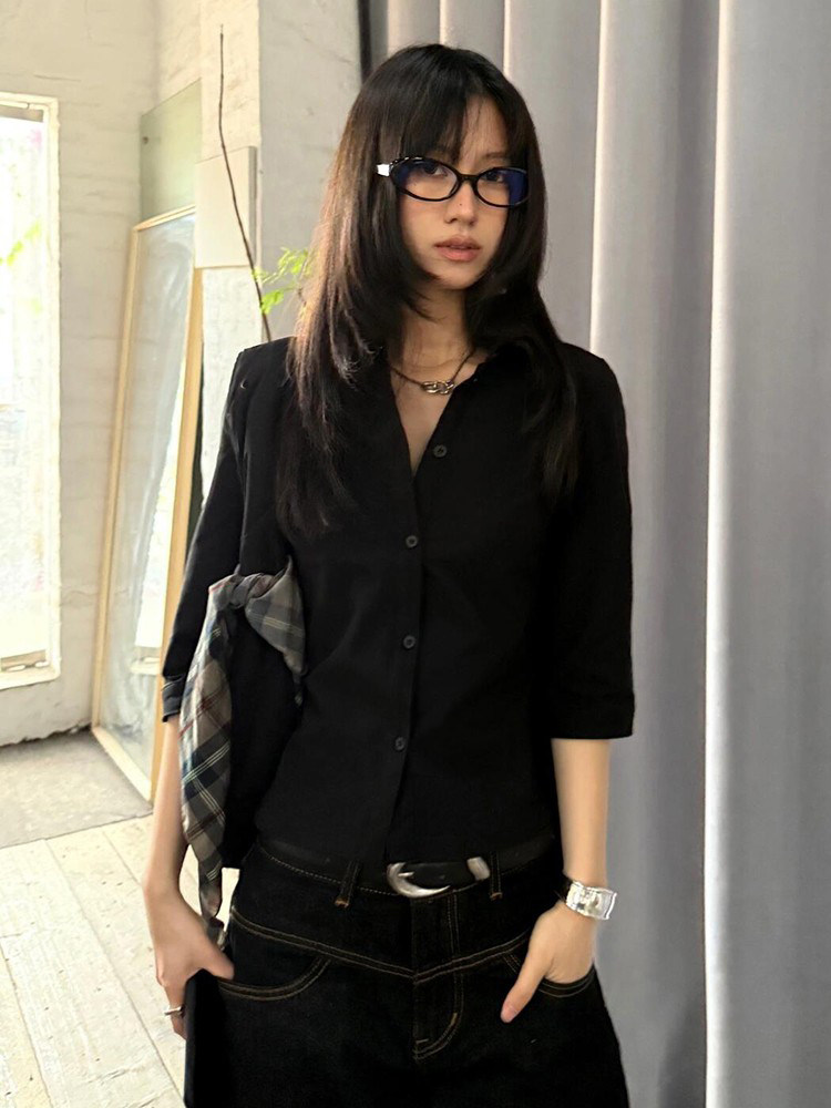 Genayooa-Camisa informal Vinta - Vintage Fashion Japan reseña y precio