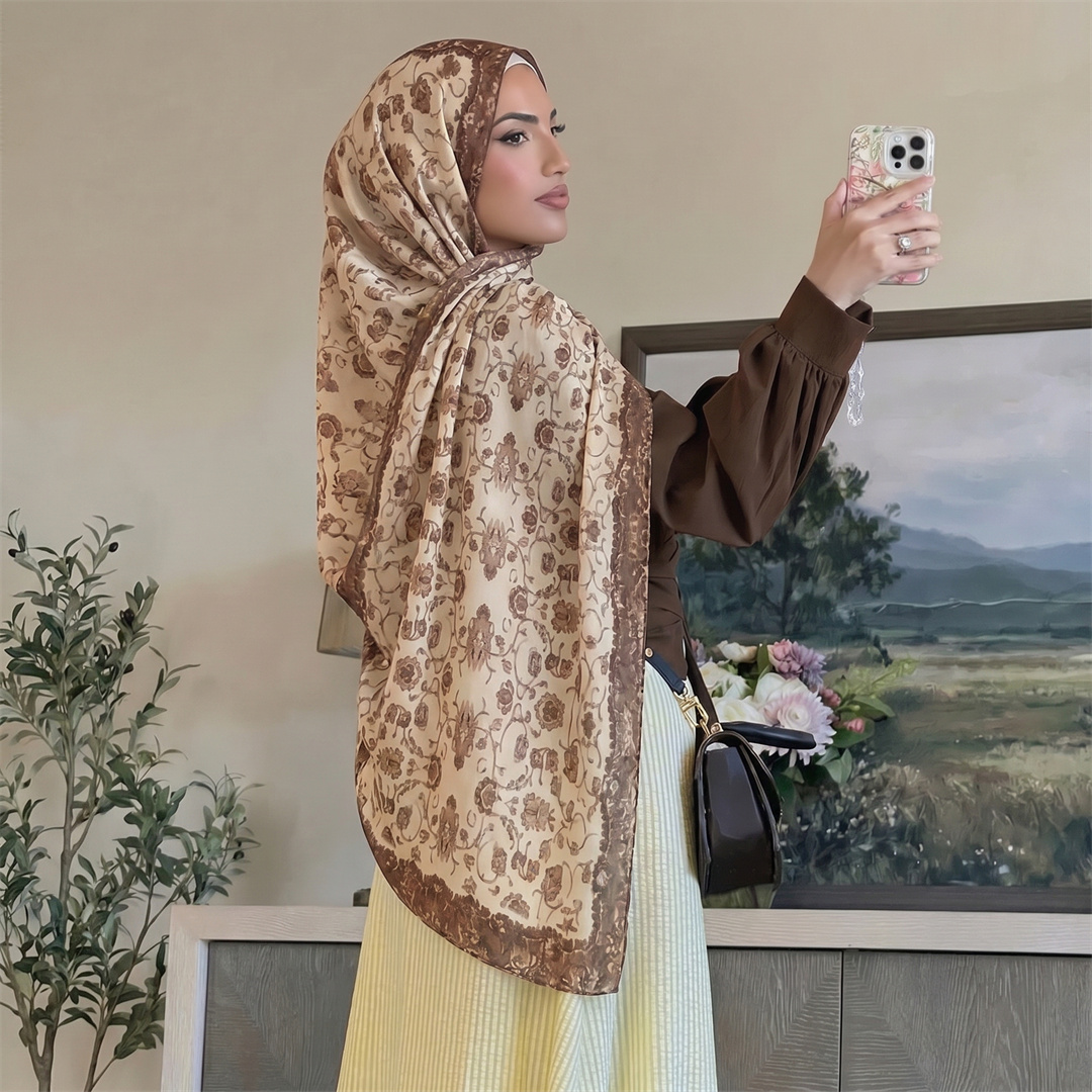 Hiyab con Estampado Floral Vin - Vintage Fashion Hijab reseña y precio