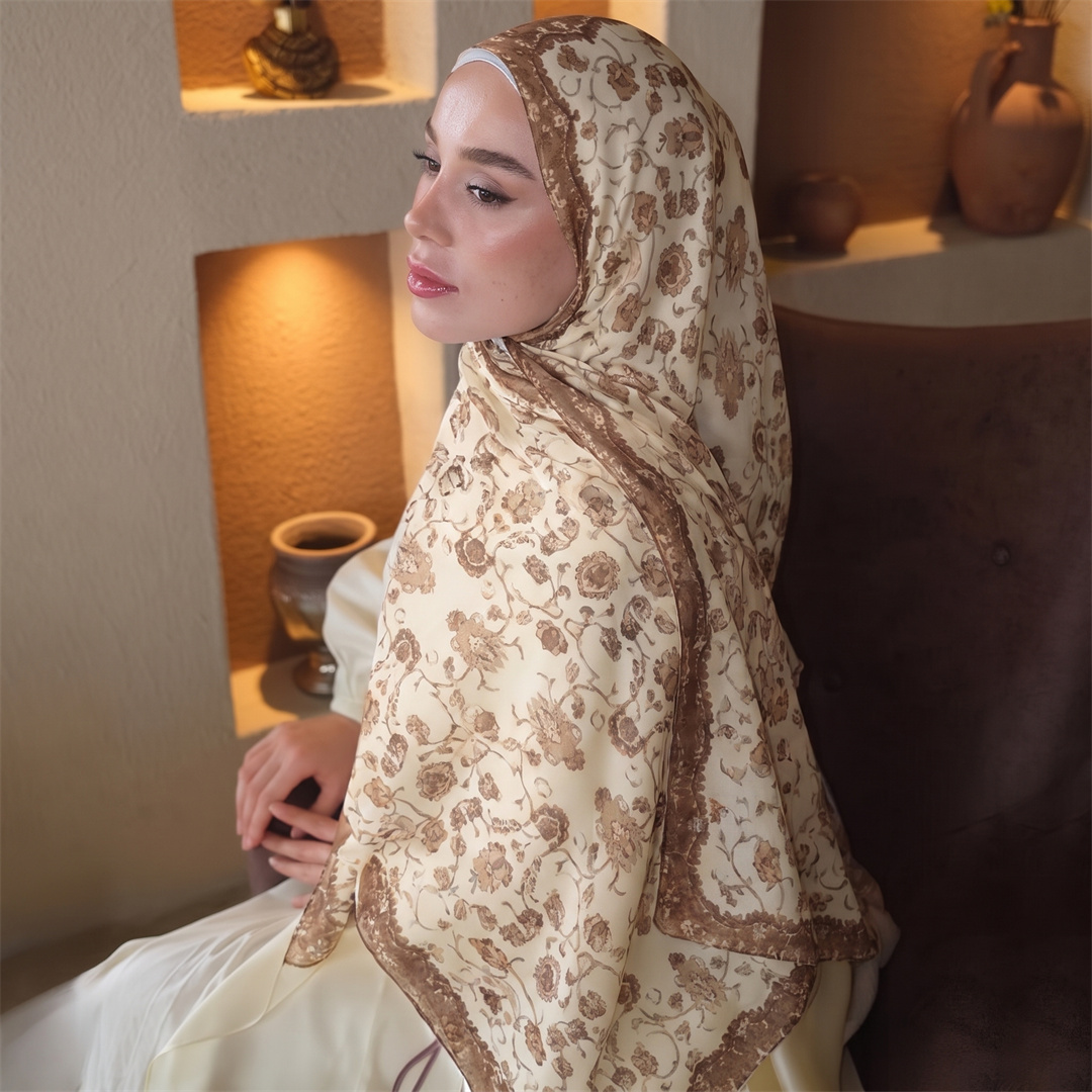 Hiyab con Estampado Floral Vin - Vintage Fashion Hijab reseña y precio